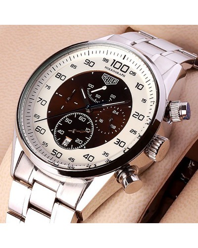 Relógio réplica Tag Heuer Carrera Mikrograph 100 Brown