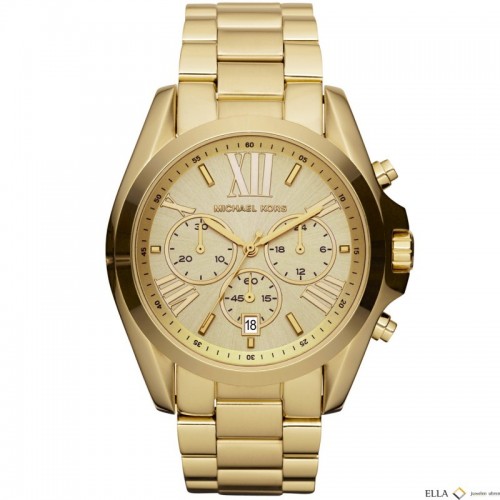 Réplica do relógio Michael Kors MK5605 com tom dourado inédita
