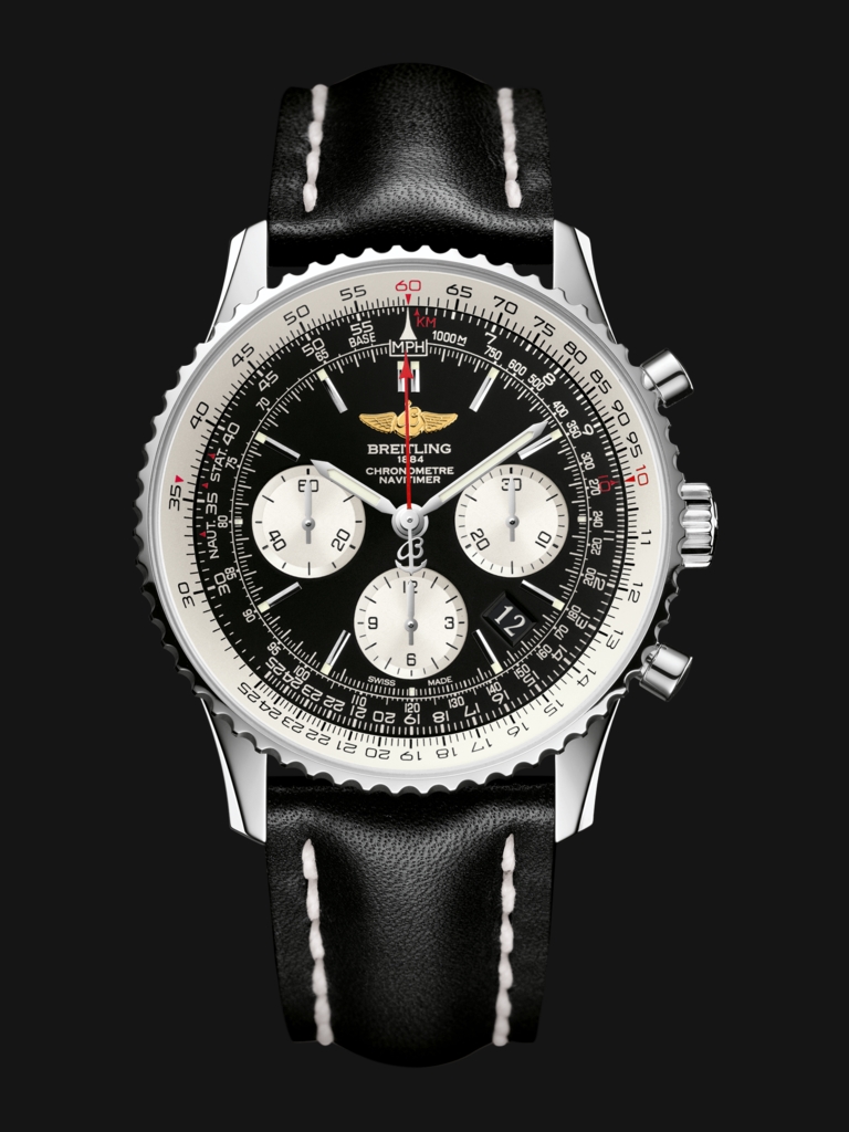 Relógio réplica Breitling Navitimer no estilo Black